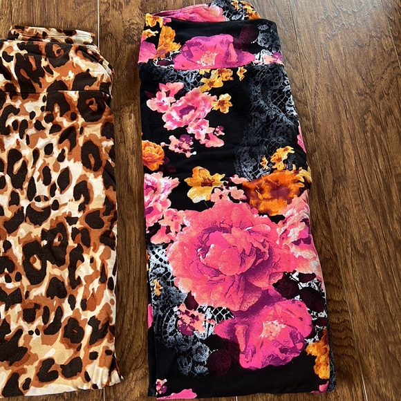 Lularoe Floral/ Leopard Leggings! - Picture 3 of 6